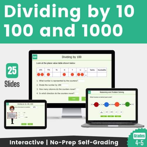 Divide by 10, 100 and 1000 | Grades 4 to 5 Interactive Lesson with ...