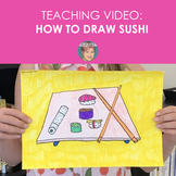Free Teaching Video  Art lesson for Kids: How to Draw Sushi