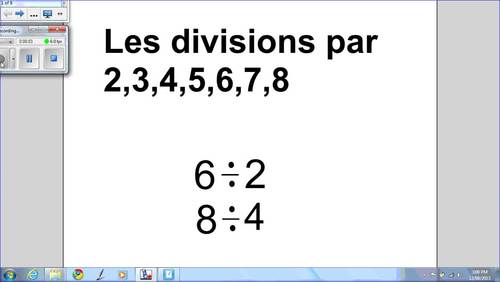 Preview of Les tables de la division, Distance Learning (M23)