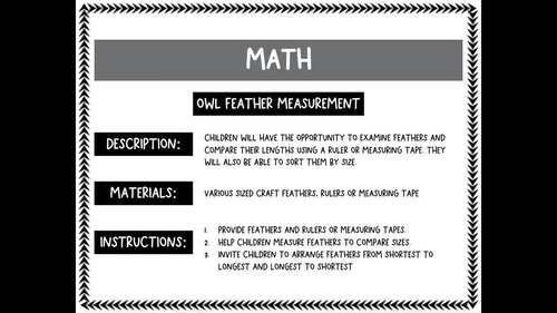 Fall Animal Math Preschool Lesson Plans