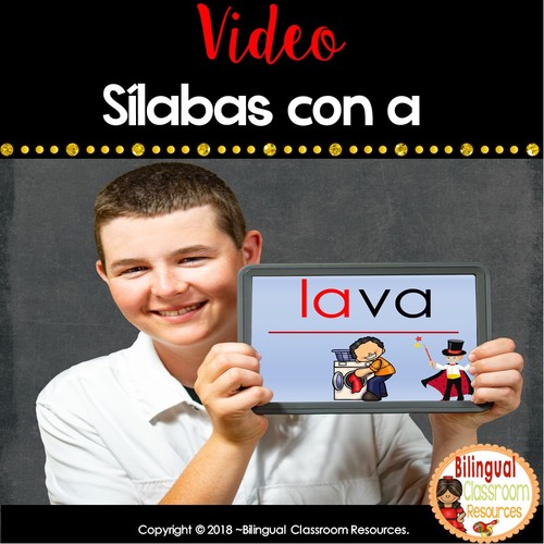 Preview of Sílaba  con a (video) Distance Learning