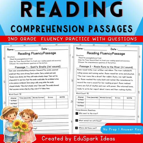 Reading Fluency Passages 1st 2nd 3rd Grade | Comprehension Questions ...