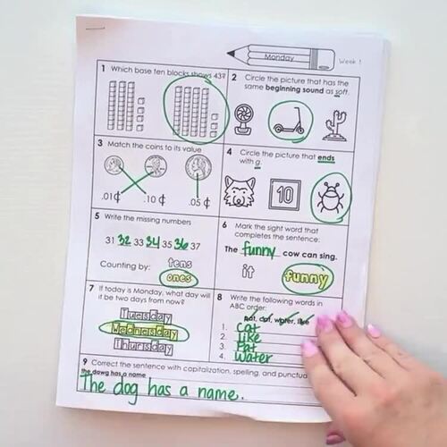 Going into 2nd Grade Summer Packet | Math & ELA review activities | NO PREP