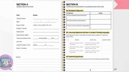 Daily Lesson Execution Planner | Detailed Lesson Planning