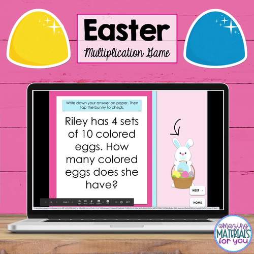 Multiplication Google™ Slides | Easter Game | TPT