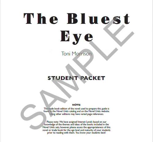 The Bluest Eye Novel Units® Student Packet Novel Study | TPT