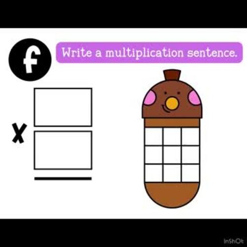 Multiplication Arrays + Area Math Task Cards for 3rd-5th Grade {November}