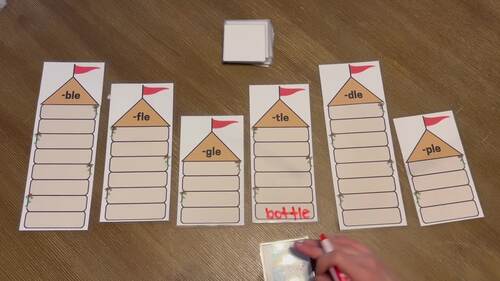 Consonant LE Phonic Practice Game/ Sort and Write