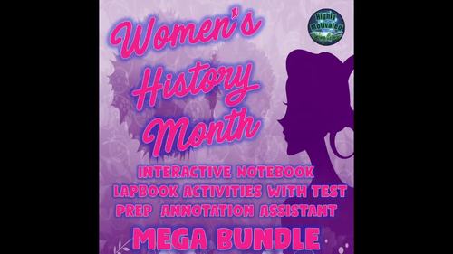 Women's History Month Interactive Notebook Activities with Test Prep ...