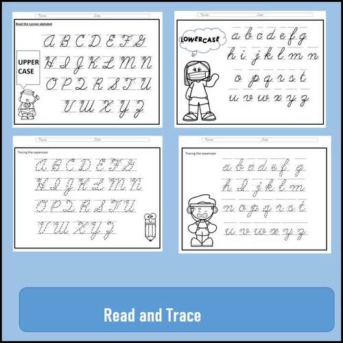 Cursive Handwriting Tracing Practice worksheet for 2nd Grade by Banyan Tree