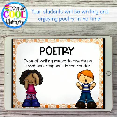 Poetry Activities Digital for Google Slides by Staying Cool in the
