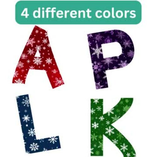 Snowflake Alphabet Letters PNG by Deb Borba TPT