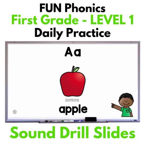 First grade fun phonic letter sound drill interactive slideshow practice