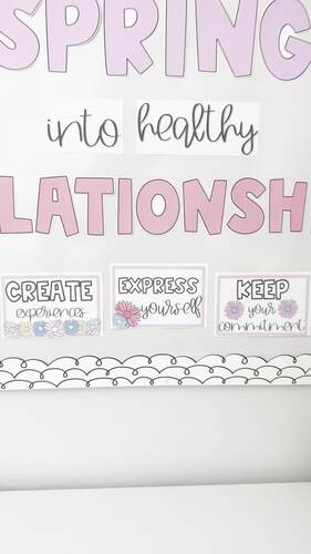 Spring Health Bulletin Board | Healthy Relationships | TPT