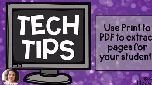 Preview of Print to PDF Tutorial  Distance Learning