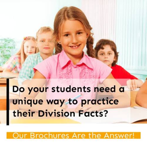 ÷6 Division Brochures Divide By 6s Division Facts Practice Tpt