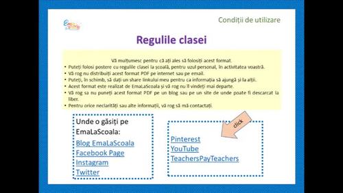 Classroom Rules Posters With Dots In Romanian Regulile Clasei Buline In Romană