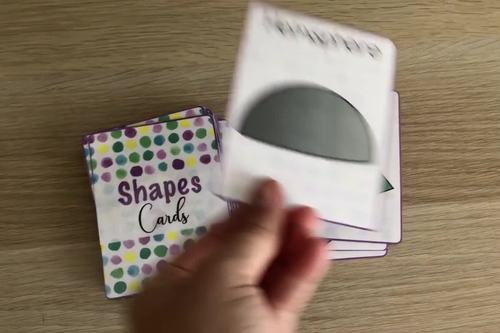 Colourful SHAPES Flash Cards By Resource Haven TpT
