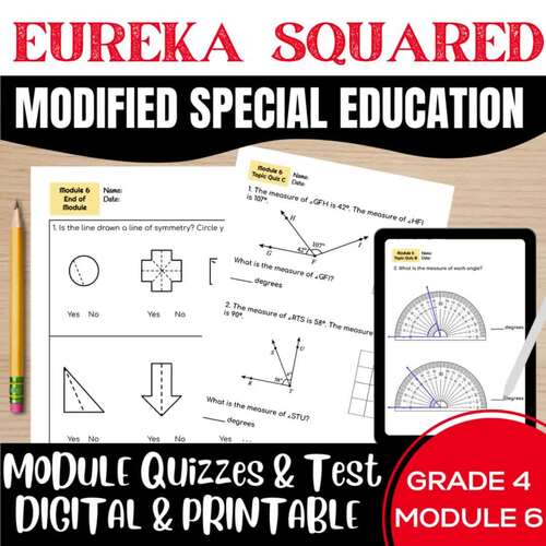 {Eureka} SQUARED Math Grade 4 Module 6 Bundle Review & Tests Back to School