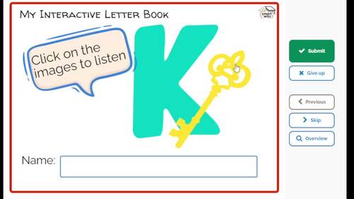 Letter K Interactive Book for Kindergarten | Alphabet Activities Boom cards