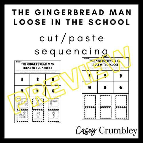 The Gingerbread Man Loose in School Book Writing Sequencing Coloring
