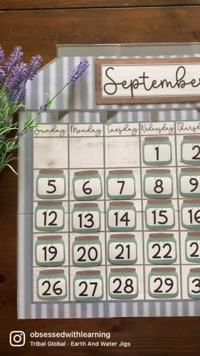 farmhouse classroom calendar editable printable calendar google slides