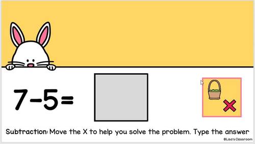 EASTER Theme Subtraction to 20 - Distance Learning Google Slides ...