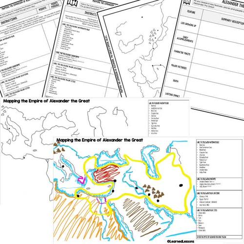 Alexander the Great Map Activity, Mapping Alexander's Empire PRINT & DIGITAL