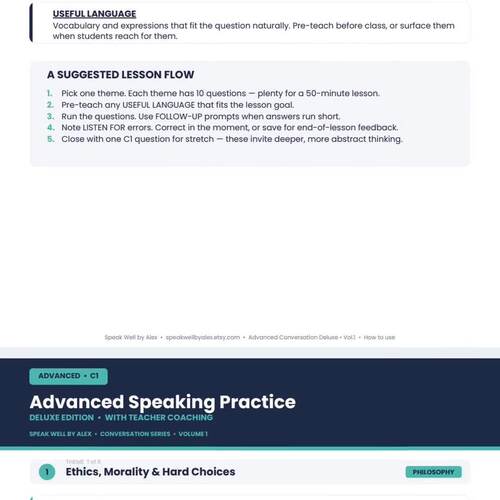 Adult ESL Conversation Questions | C1 Advanced + Coaching by Speak Well ...