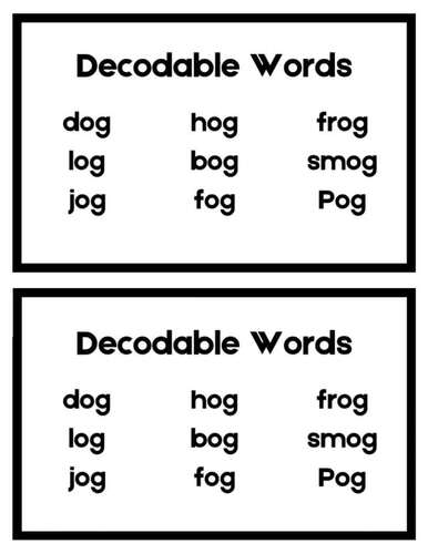 -og Word Family Decodable Reader - Short O CVC Mini Book - Decodable Text