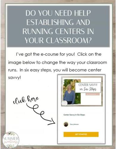 Center Procedures Posters by Summer Sweetness | TPT