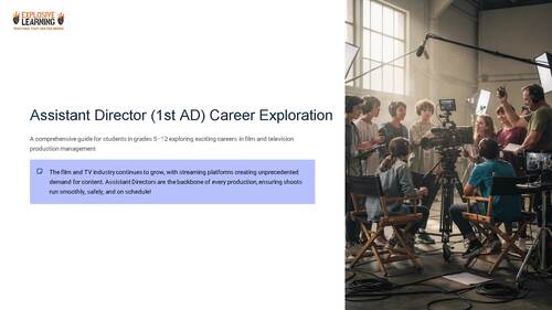 Assistant Director 1st Ad Career Exploration 101 Career Exploration - Role