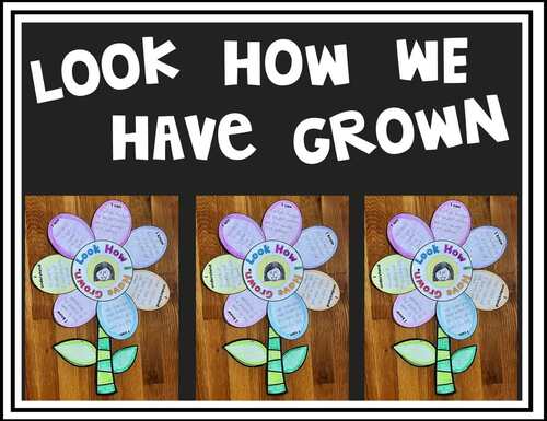 End of Year Look How I Have Grown Craft Bulletin Board Idea | TPT