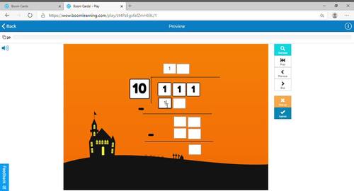 Long Division Boom Cards Halloween Theme by Language Forum | TPT