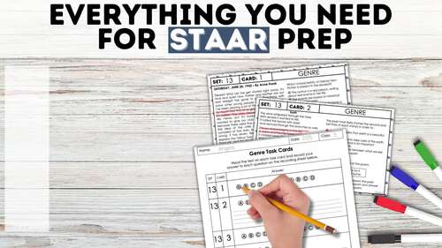 STAAR Genre Questions Task Cards ELA Test Prep with New Item Types ...