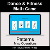 Number Patterns: Misc Operations - Math Dance Game & Math 