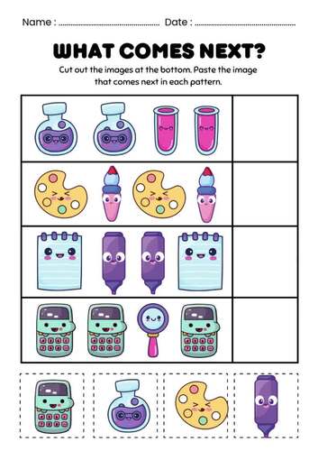 Back to School - What Comes Next? Pattern Activity by TANDPSTUDIO