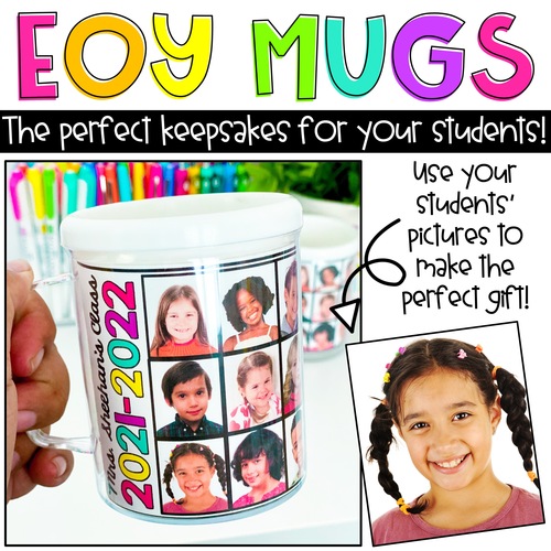 Preview of End of Year Gifts for Students & Parents | Collage Tutorial and Mug Template