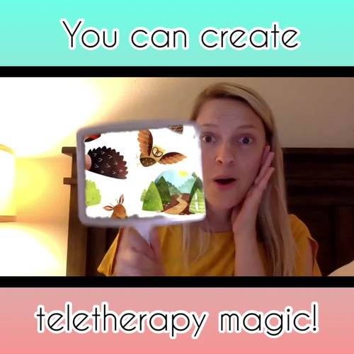 Magic Mirror, Fall Speech Therapy, Zoom Background, Teletherapy, Green