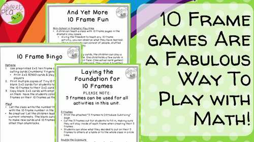 St Patrick's Day Ten Frame LOW PREP Math Center Games for Preschool ...