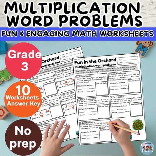 Multiplication Word Problems Worksheets | 3rd Grade Math | Arrays ...