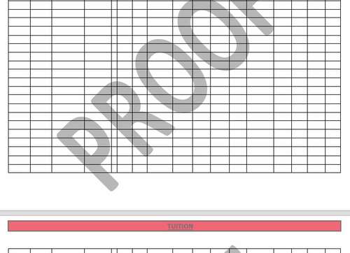 Tuition Excel Tracking Sheet by Admin 4 You | TPT