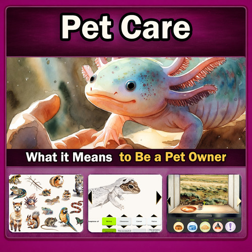 Preview of Pet Care Science: Habitats, Feeding & Health Interactive Lesson