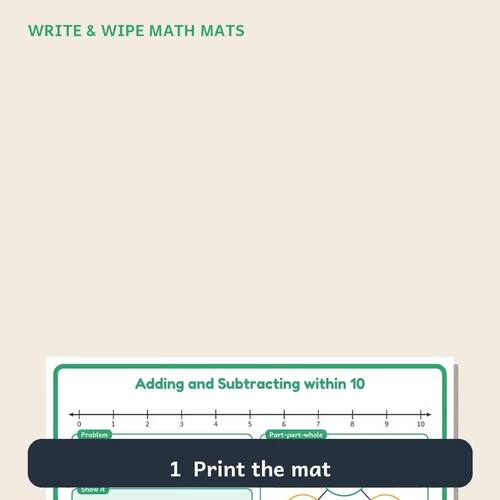 Place Value Addition & Subtraction Math Mats within 100 & 1000 ...