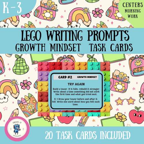 Lego Growth Mindset Storytelling Task Cards | Back to School | Fast ...