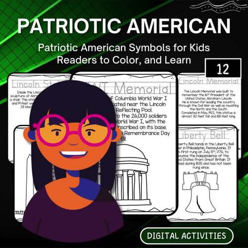 Patriotic American Symbols for Kids Readers to Color, and Learn | TPT