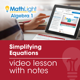 Solving Multi-Step Equations Video Lesson with Guided Notes