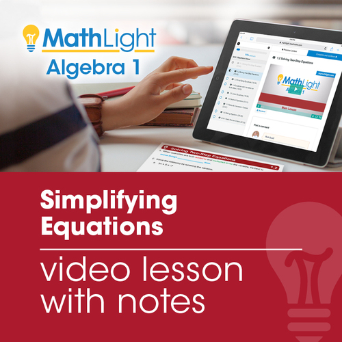 Preview of Solving Multi-Step Equations Video Lesson with Guided Notes