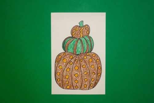 Preview of Let's Draw a Pumpkin Tower! (Fall)