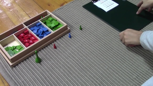 Preview of Montessori Dynamic Addition using the stamp game